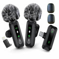HITOZON Wireless Lavalier Microphone for iPhone/iPad/Android Smartphones, Plug-and-Play Portable USB-C Lapel Mic for Audio/Video Recording, Mini Wireless Microphone for Live Streams, Interviews,Teaching, Vlog, YouTube,Tiktok, 2-Pack Sets, Smartphone, Rech