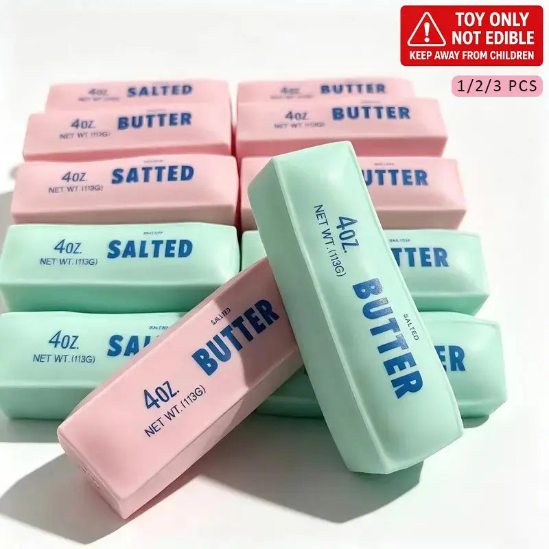 Crunchy Butter Squishy Cheese Sticks Toy,Slow-Rebound Stress Relief Toy Building Blocks,Cute Soft Sensory Toy, Relaxing Desk Toy Squeeze Toy Stress Relief Desk Toy For All Ages,Stress Relief Gift