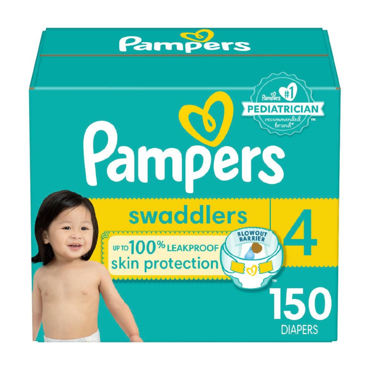 Pampers Baby Diapers - Swaddlers - Size 5, 132 Count, Ultra Absorbent Disposable Infant Diaper