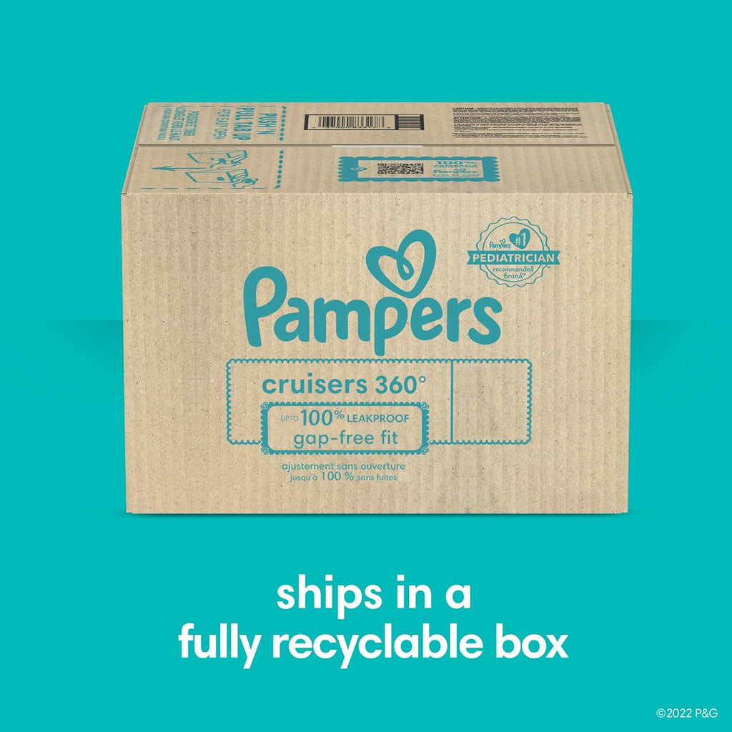 Pampers Diapers - Cruisers 360 - Size 5, 128 Count, Babyproof up to 100% Leakproof Pull-On Diaper