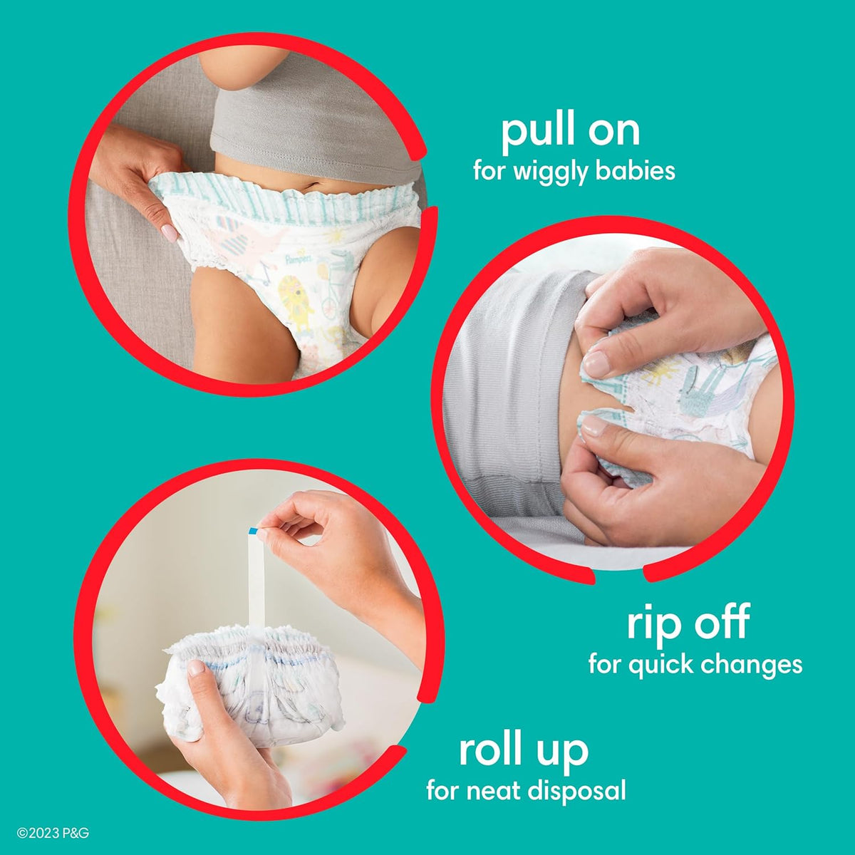 Pampers Diapers - Cruisers 360 - Size 5, 128 Count, Babyproof up to 100% Leakproof Pull-On Diaper
