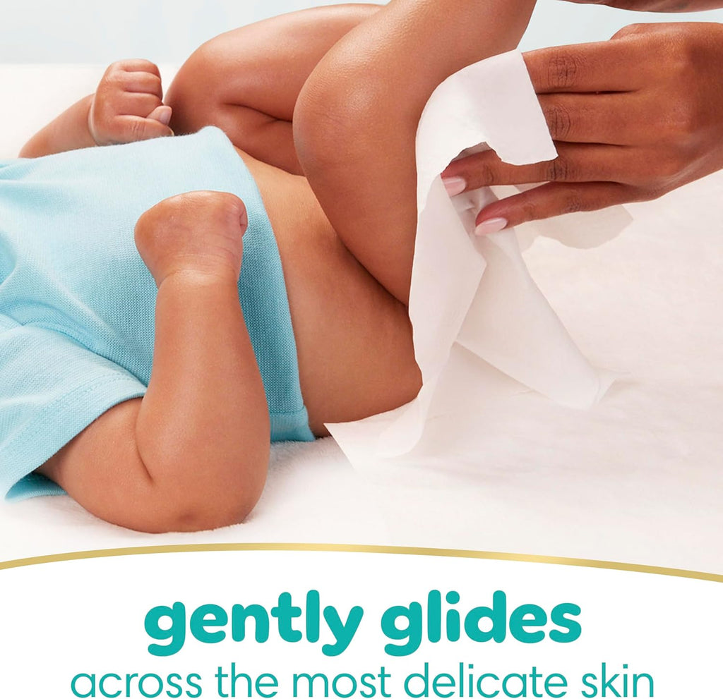 Pampers Sensitive Baby Wipes, Water Based, Hypoallergenic and Unscented, 8 Flip-Top Packs, 4 Refill Packs (1008 Wipes Total)